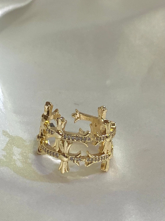 Cross Adjustable Ring