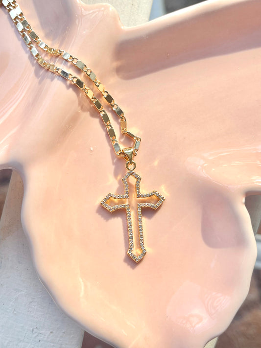 Sparkly Cross Necklace ✨