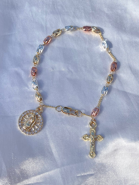 Virgen Cross (2) Rosario Bracelet