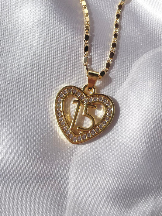 Quinceañera Heart Necklace