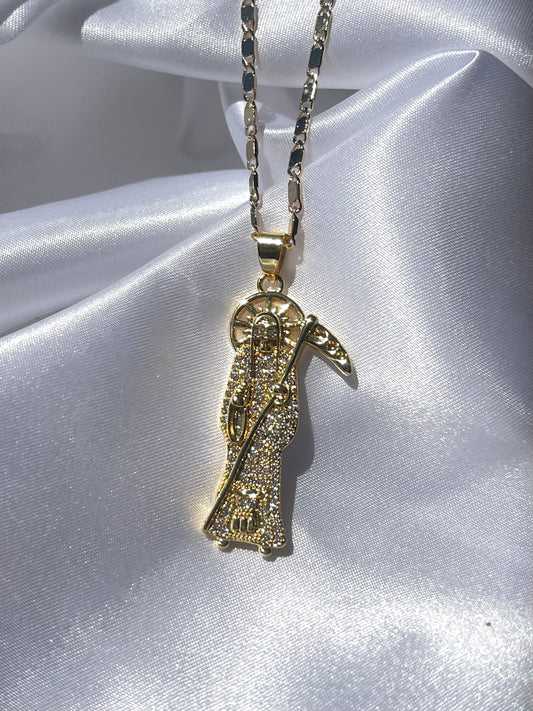 Santa Muerte Diamond Necklace