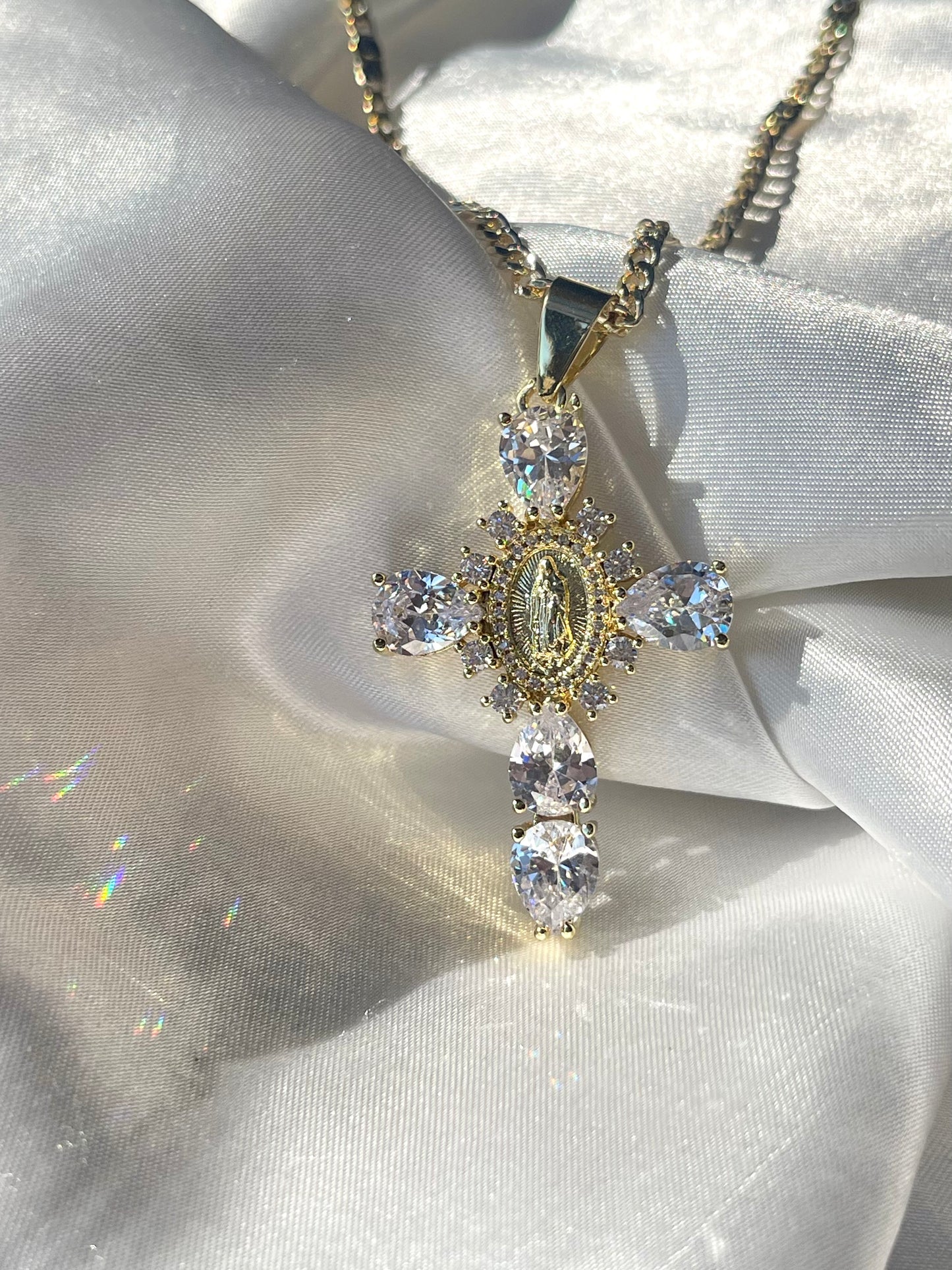 Virgen Cross Necklace