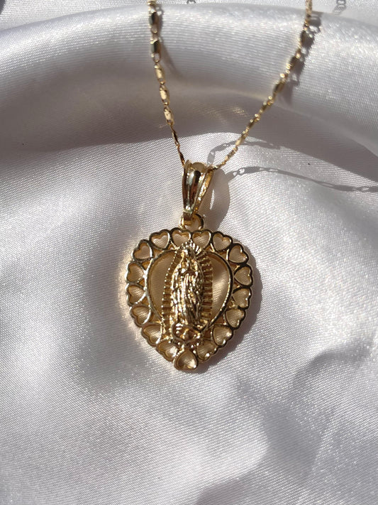 Hearts Virgen Necklace