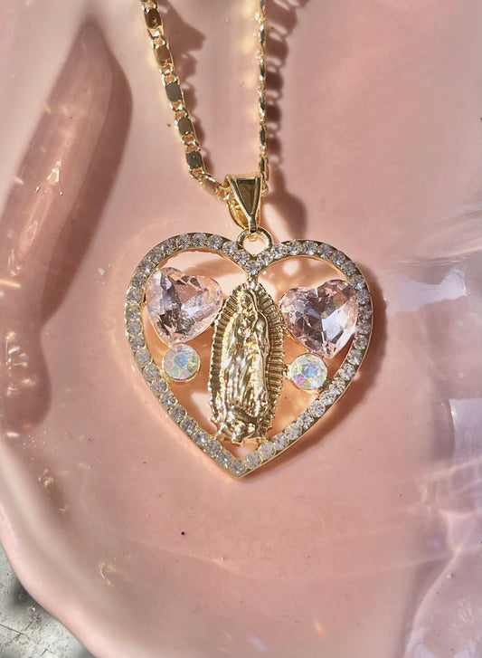 Hearts Virgen Necklace