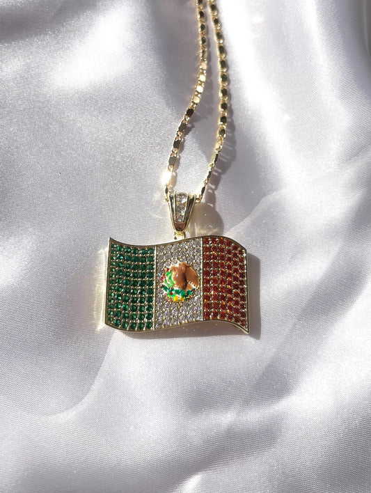 Mexican Flag Necklace