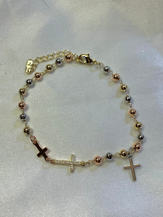 Rosario Cross Bracelet