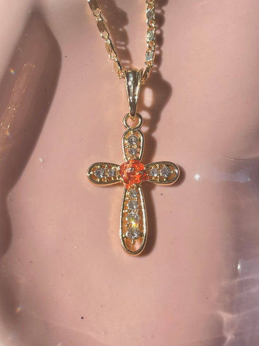 Rose Cross (2) Necklace