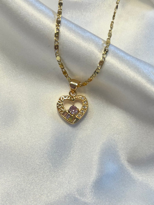 Mini Pink Heart necklace
