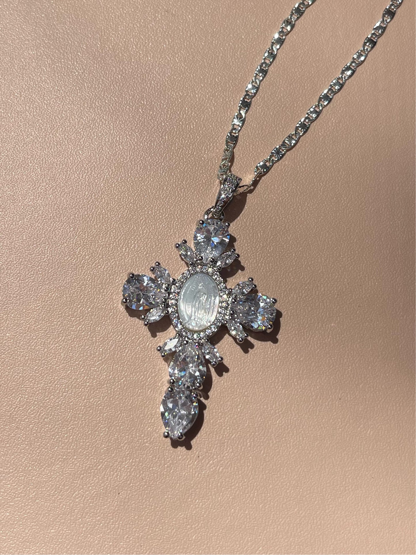 Silver Virgen Cross