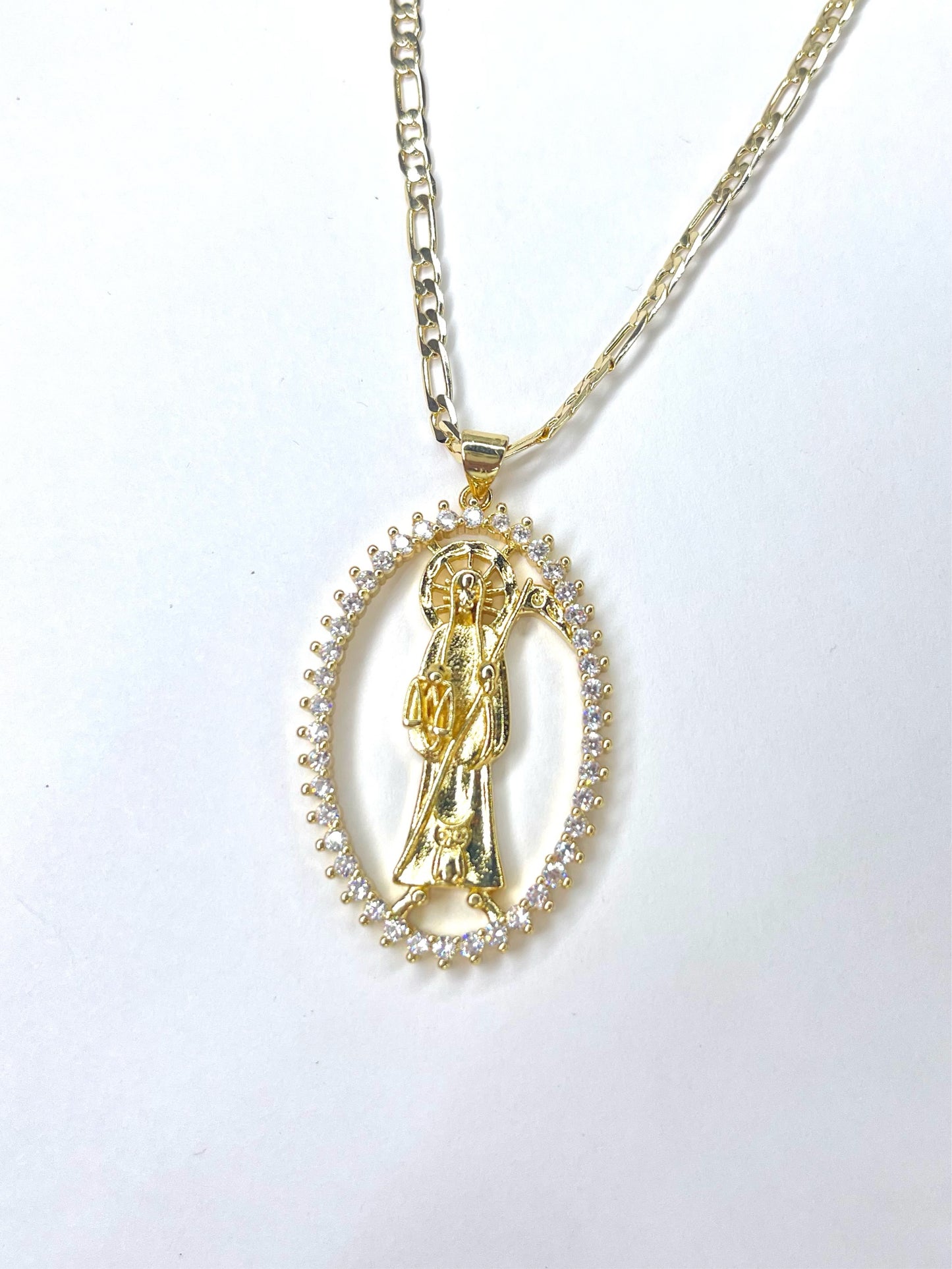 Oval Santa Muerte Necklace