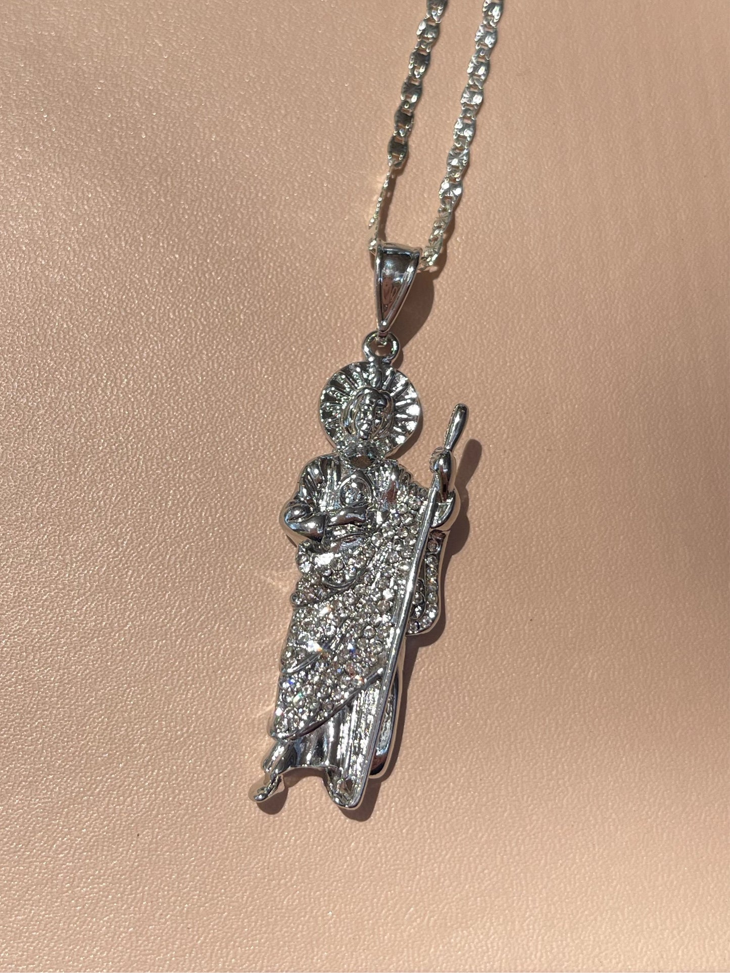 Diamond San Judas Necklace