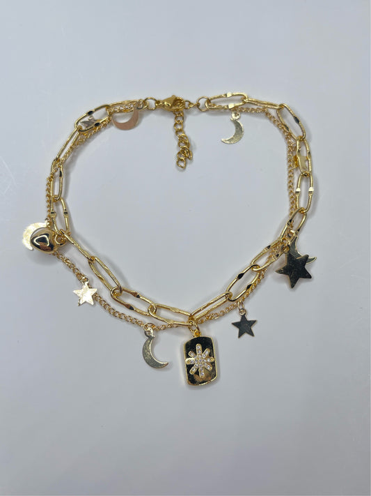 Moon Star Anklet
